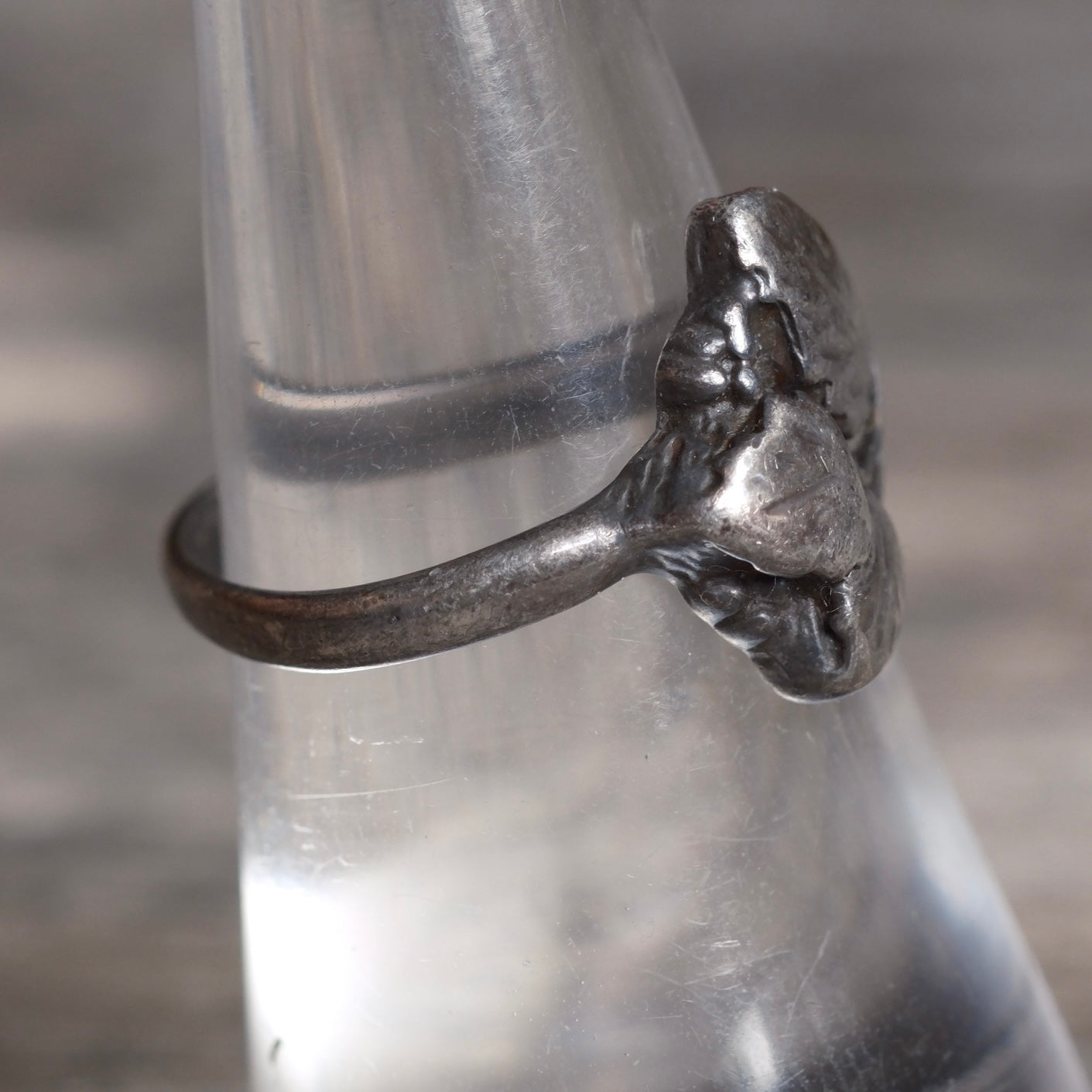 Vintage Sterling Silver Leaf Ring 7.25