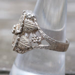 Vintage Sterling Silver Leaf Ring 9