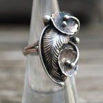 Vintage Sterling Silver Leaf Ring 5.5