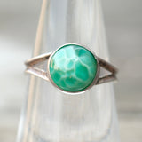 Vintage Sterling Green Stone Ring 6