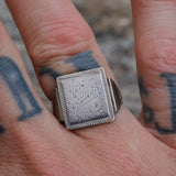 Vintage Sterling Silver Plated New Guinea WWII Ring 8.5