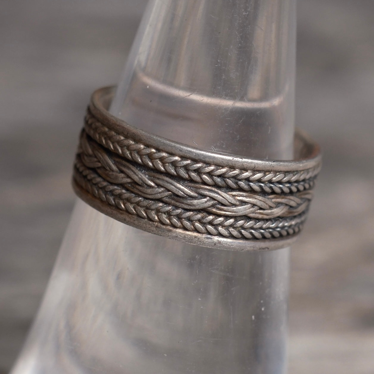 Vintage Sterling Silver Braided Band Ring 6.5