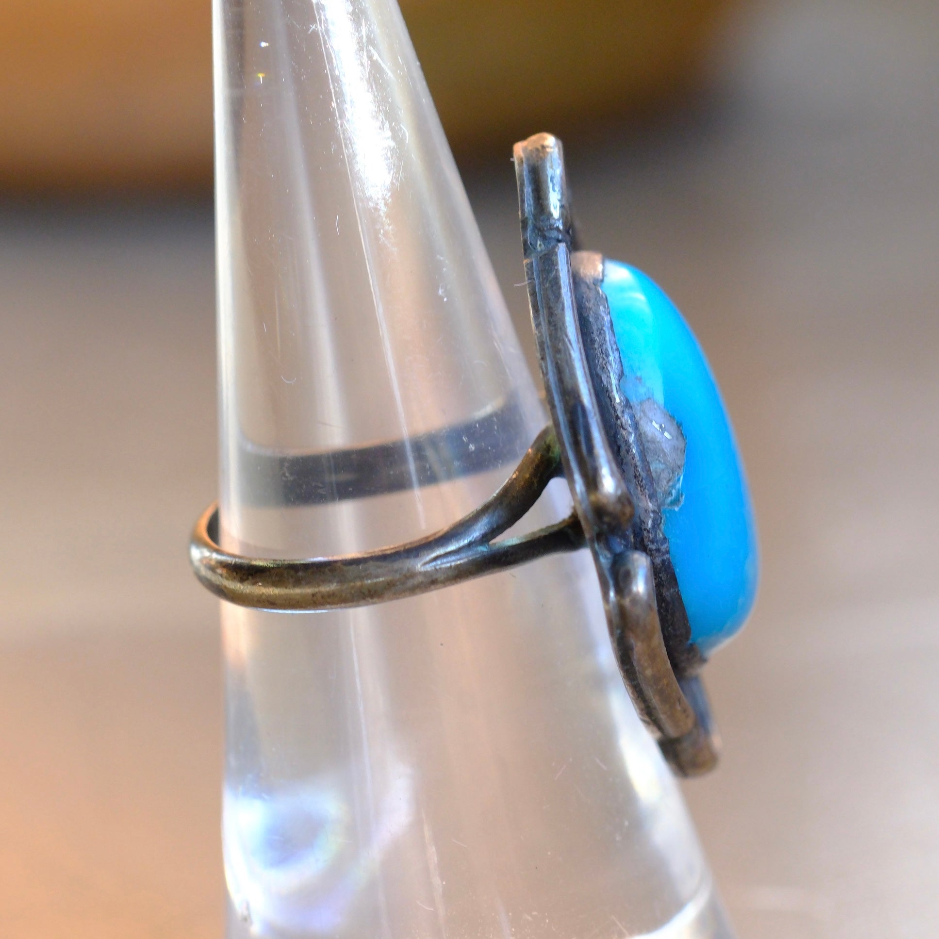 Vintage Sterling Turquoise Ring 6