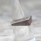 Vintage Sterling Multistone Inlay Band 6.75