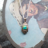 Vintage Sterling Silver Chrysocolla Necklace