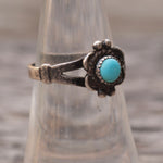 Vintage Sterling Turquoise Ring 6.75