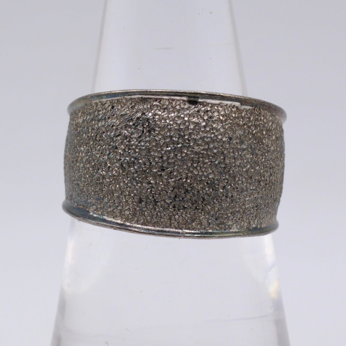 Vintage Sterling Silver Modernist Band Ring 6.5