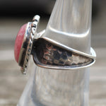 Vintage Sterling Rhodonite Roper Ring 7