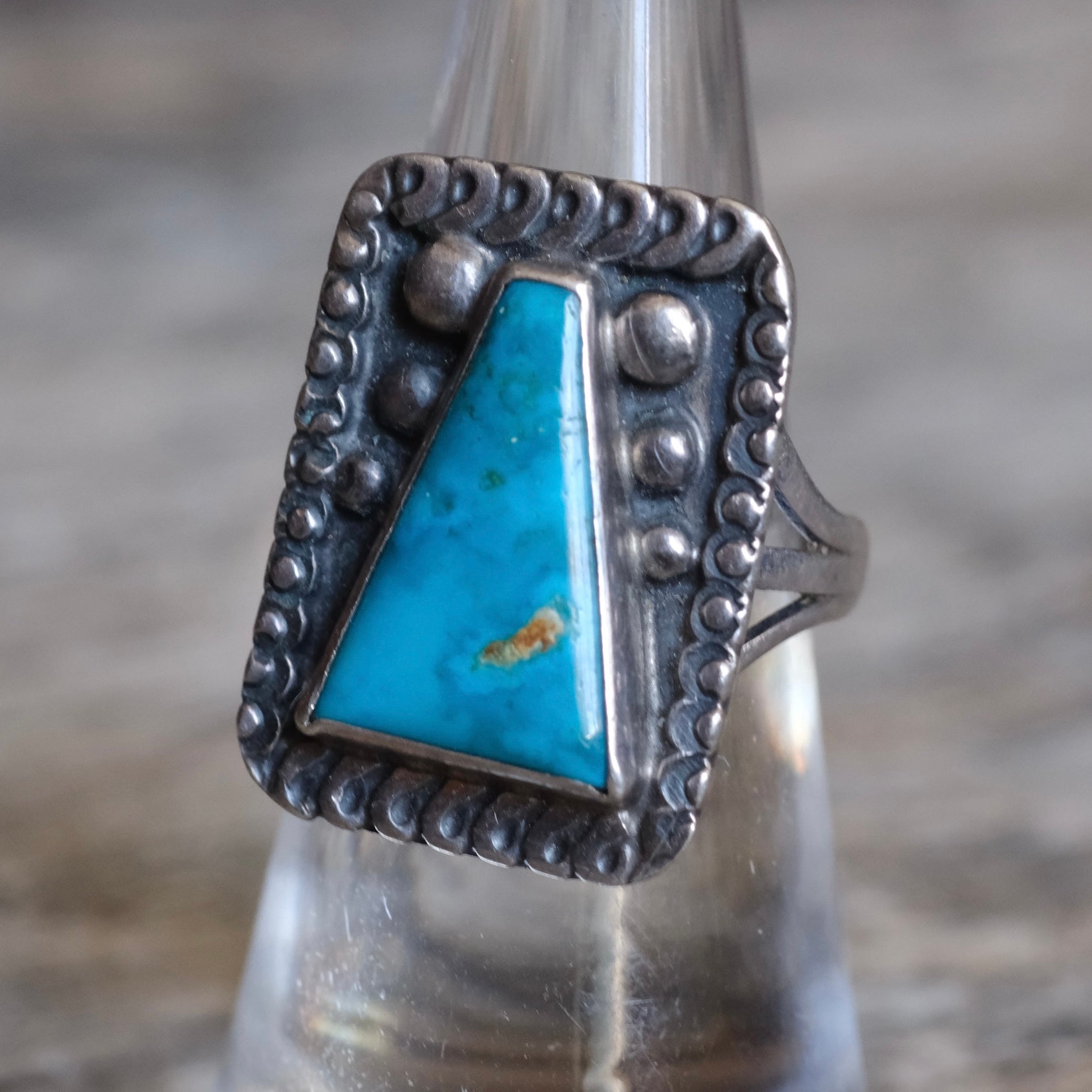 Vintage Sterling Turquoise Ring 6