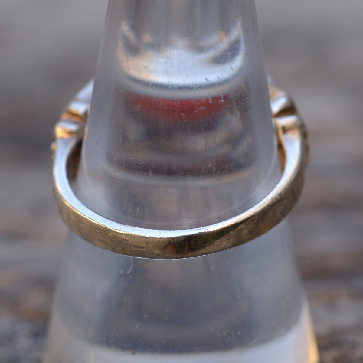 Vintage Sterling and Gold Spiny Oyster Ring 8.75