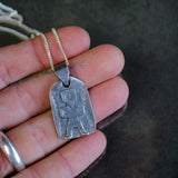 Vintage Sterling Kachina Tag Necklace