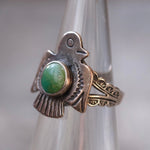 Vintage Sterling Turquoise Thunderbird Ring 3