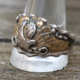Vintage Sterling And Copper Eagle Ring 13.5