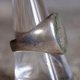 Vintage Sterling Turquoise Inlay Taxco Ring 8.25