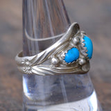 Vintage Sterling 3-Stone Turquoise Ring 9.25