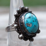 Vintage Sterling Turquoise Ring 6.25