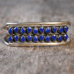 Vintage Sterling Lapis Cuff