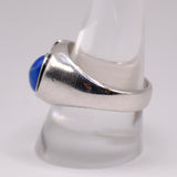 Vintage Sterling White Gold Electroplated Star Saphire Ring 11