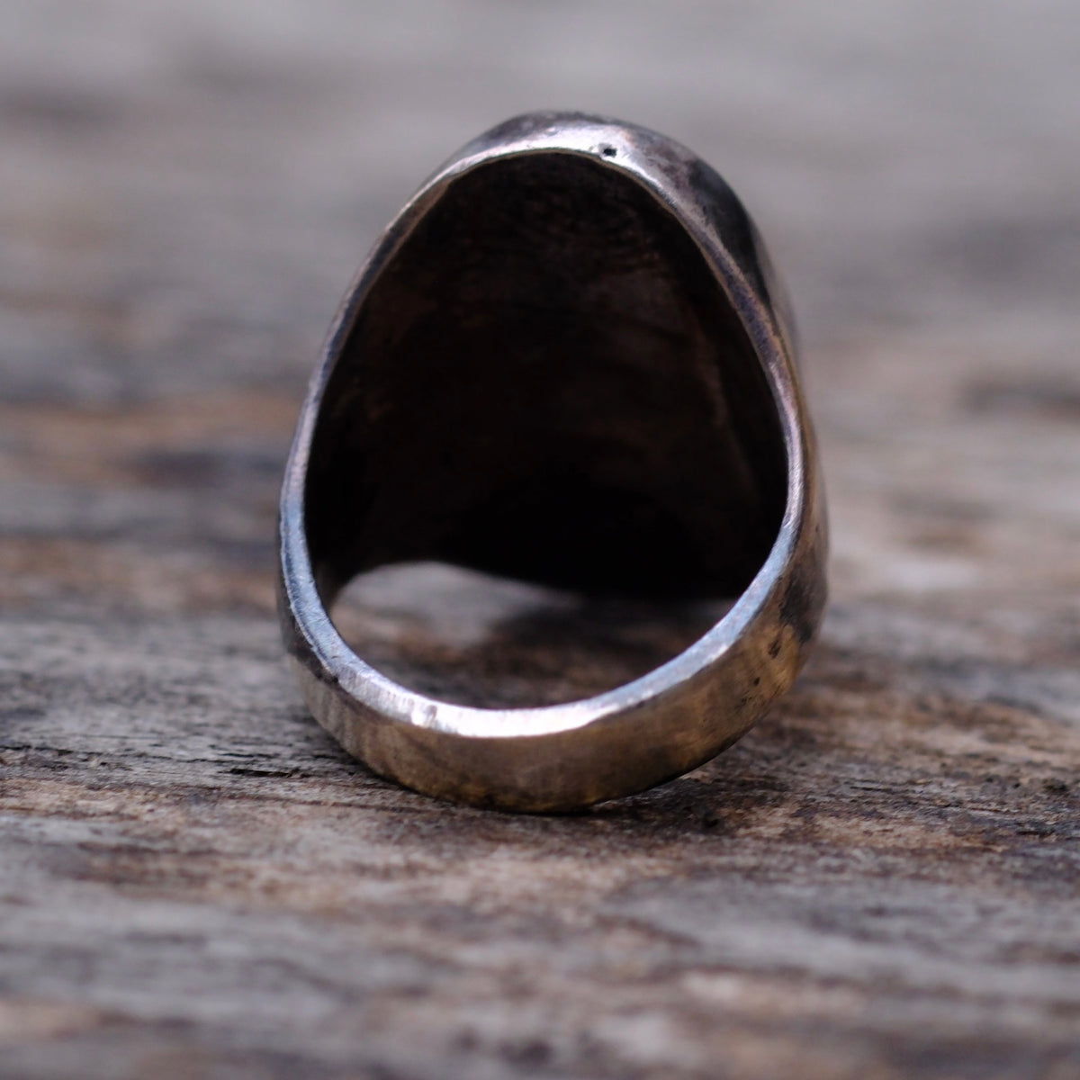 Vintage Sterling Turquoise Chip Inlay Ring 3.5