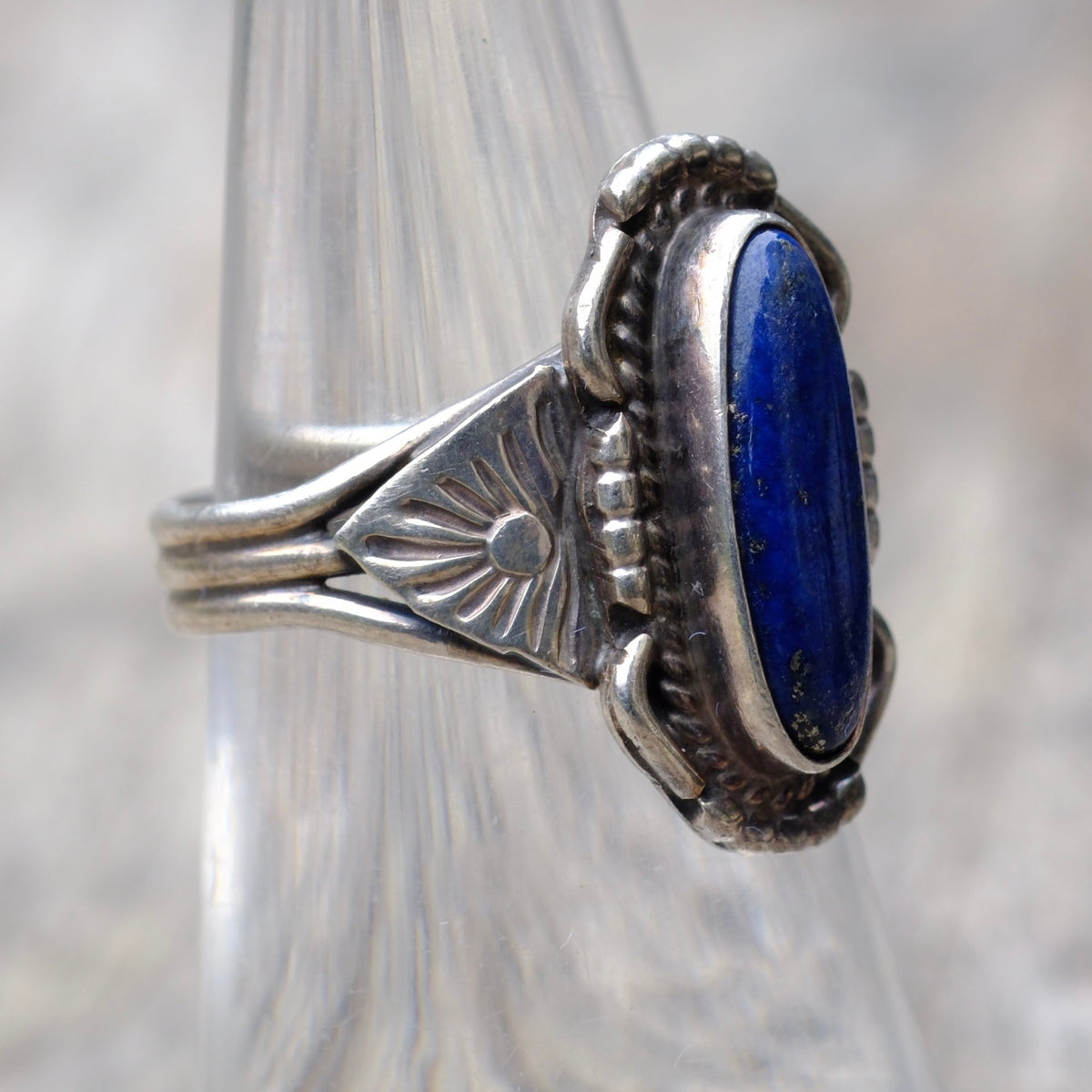 Vintage Sterling Lapis Ring 6
