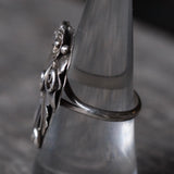 Vintage Sterling Silver Feather Ring 7.5