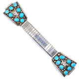 Vintage Sterling Turquoise Cluster Eagle Watch Band