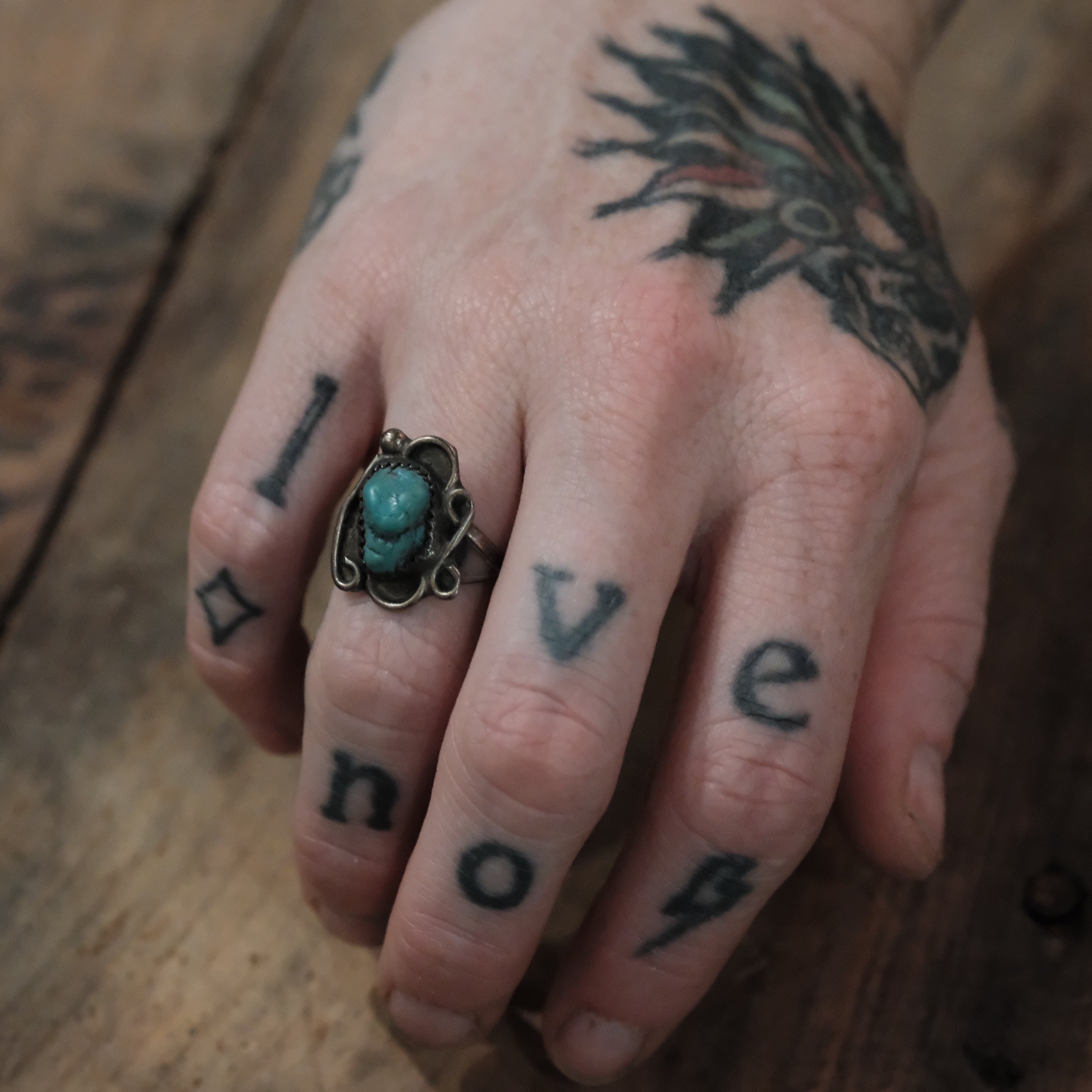 Vintage Sterling Turquoise Ring 6