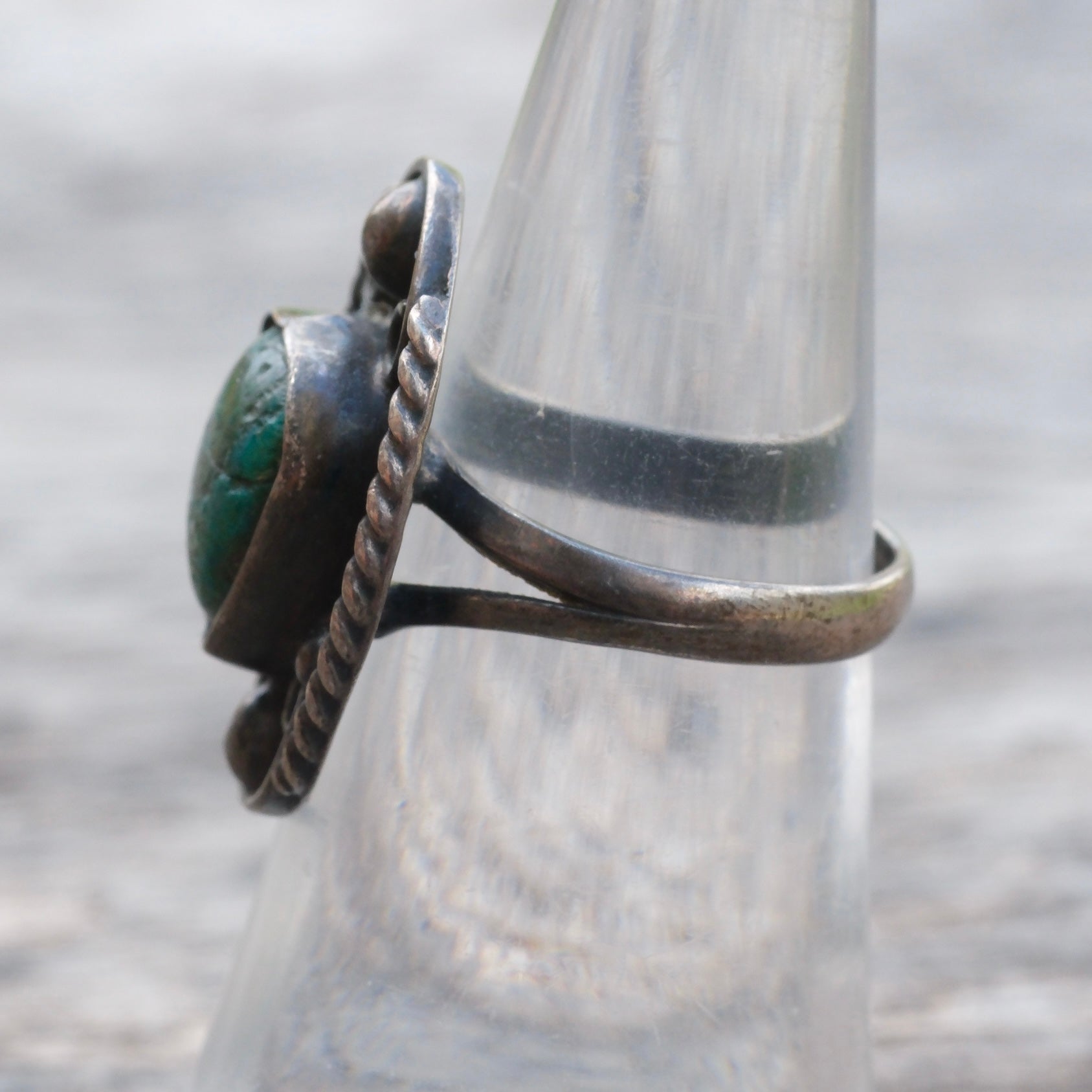 Vintage Sterling Turquoise Ring 6.25