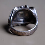Vintage Sterling Silver Wind Face Ring 10