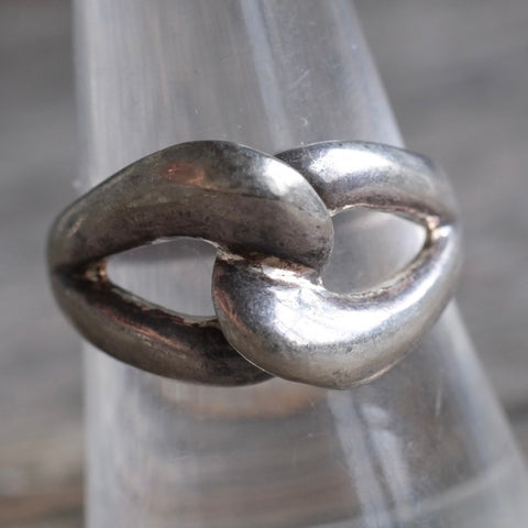 Vintage Sterling Silver Link Ring 8.5