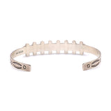 Vintage Sterling Snake Eye Turquoise Cuff Bracelet 5.75"