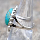 Vintage Sterling Turquoise Ring 7.5