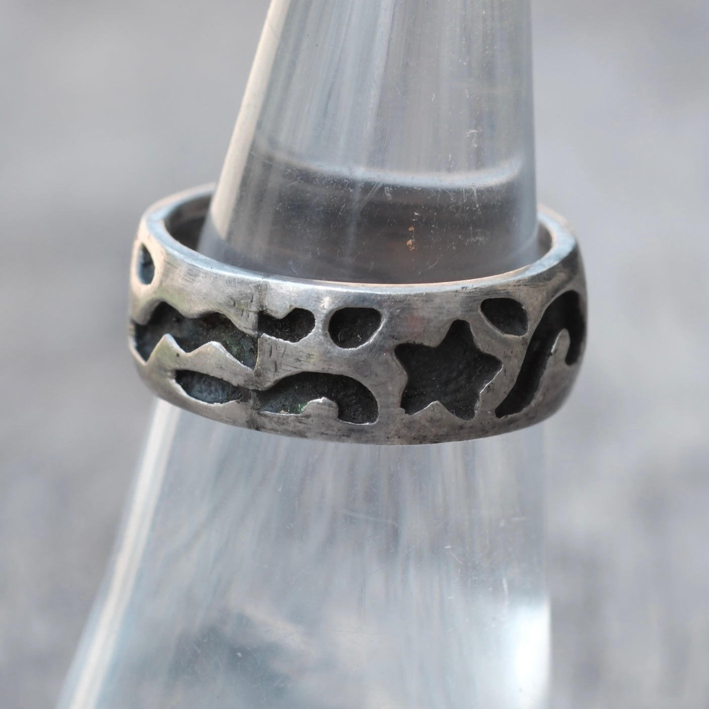 Vintage Sterling Stamped Star Ring 6.5