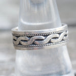 Vintage Sterling Silver Braided Band 8.75