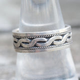 Vintage Sterling Silver Braided Band 8.75