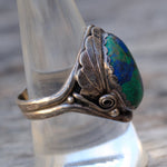 Vintage Sterling Azurite Ring 10.25