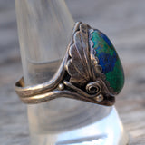 Vintage Sterling Azurite Ring 10.25