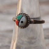 Vintage Sterling Zuni Sunface Ring 6.5