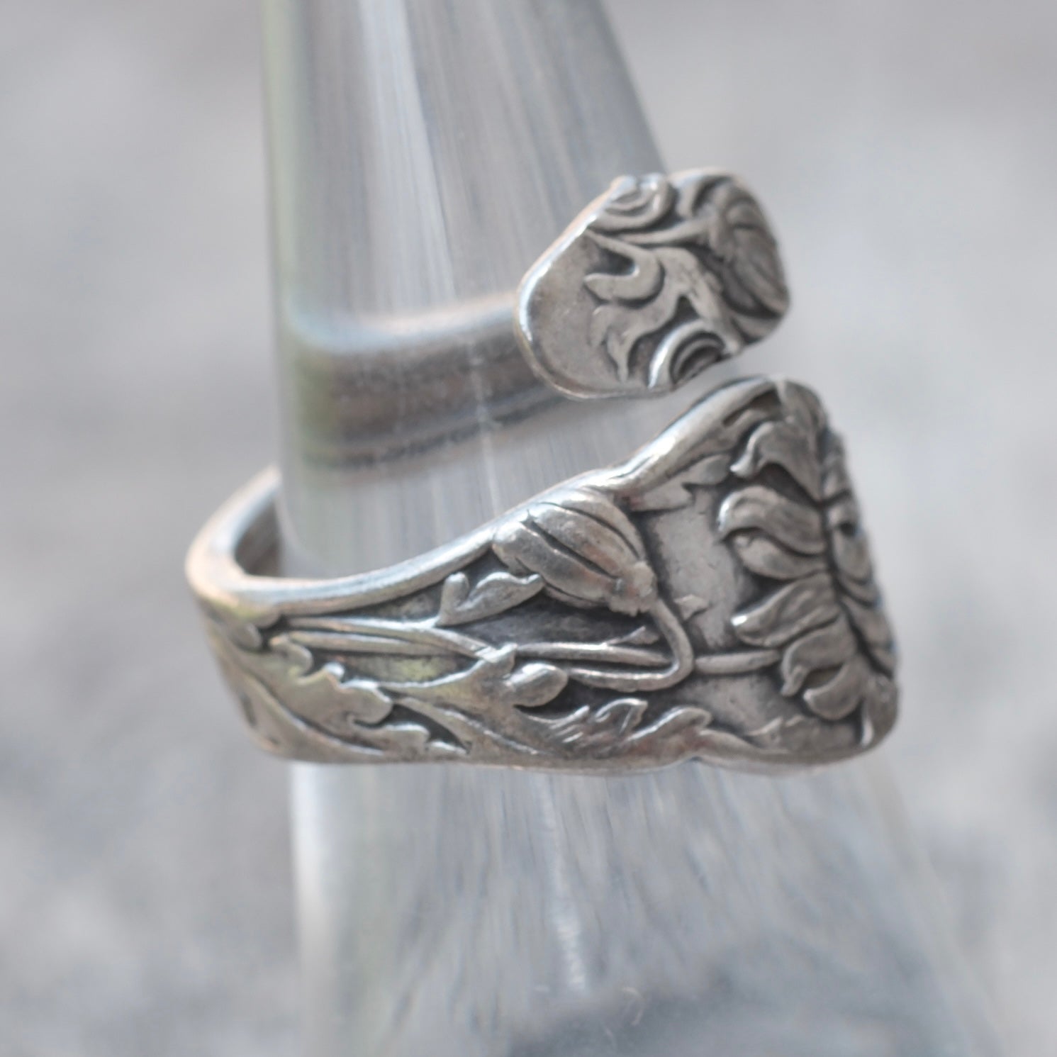 Vintage Plated Spoon Ring 7.25
