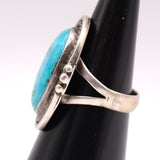 Vintage Sterling Turquoise Ring 6.5