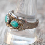 Vintage Sterling 3-Stone Turquoise Band 11