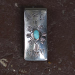 Sterling Silver Turquoise Stamper Money Clip
