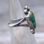 Vintage Sterling Turquoise Ring 3.25