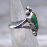 Vintage Sterling Turquoise Ring 3.25