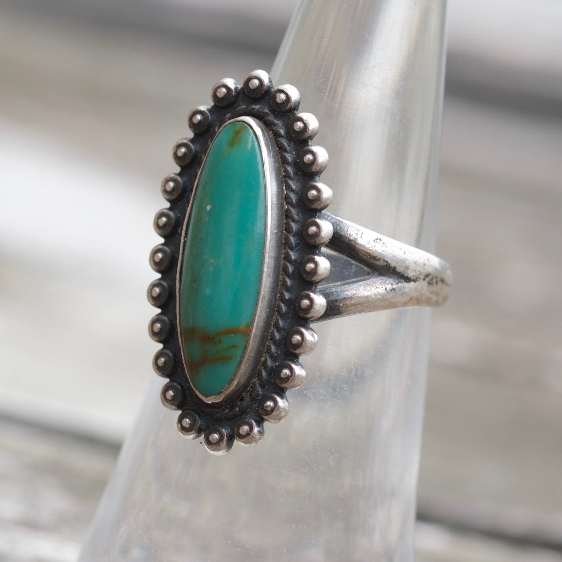 Vintage Sterling Turquoise Ring 6