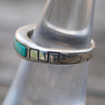 Vintage Sterling Turquoise Inlay Band 5