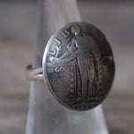 Vintage Sterling Liberty Coin Ring 6.25