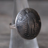 Vintage Sterling Liberty Coin Ring 6.25