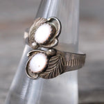 Vintage Sterling Mother Of Pearl Overpass Ring 8