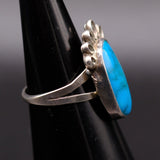 Vintage Sterling Turquoise Ring 5.25